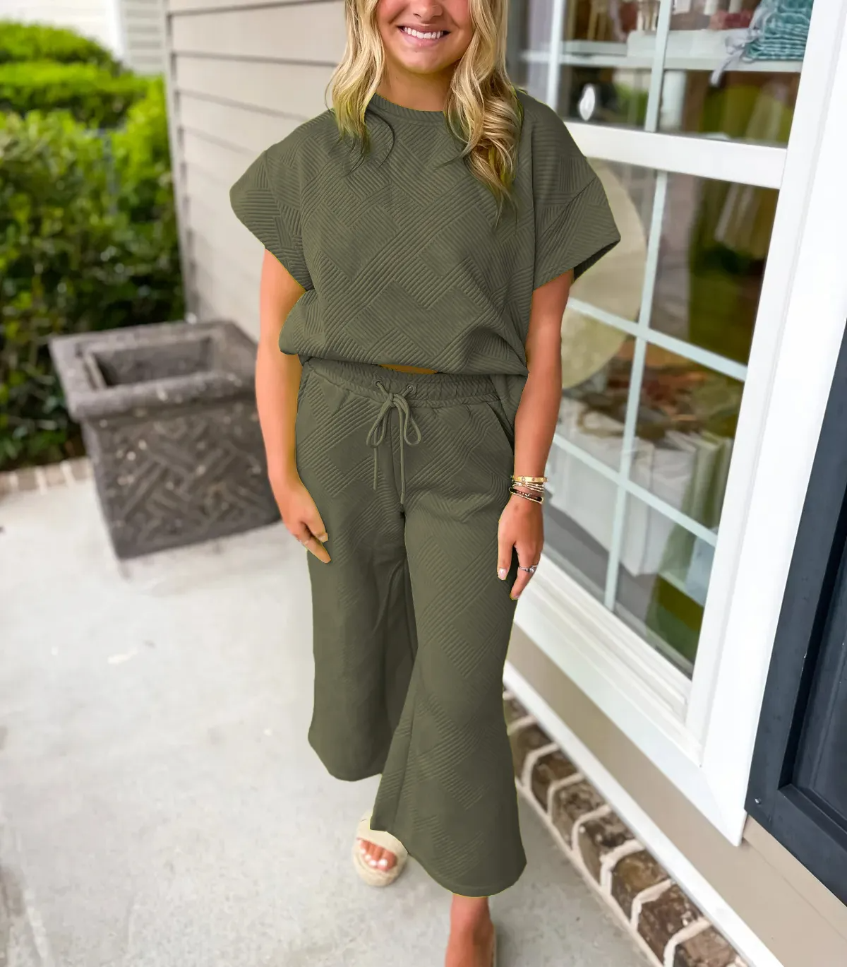 MAVENRO - Women's Textured Luxury Lounge Set