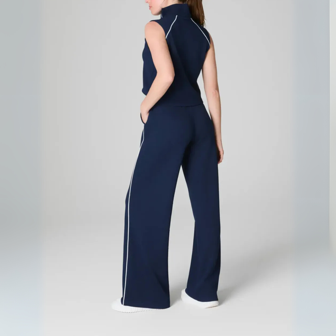 MAVENRO - AirEssentials Pique Sleeveless Mockneck Jumpsuit