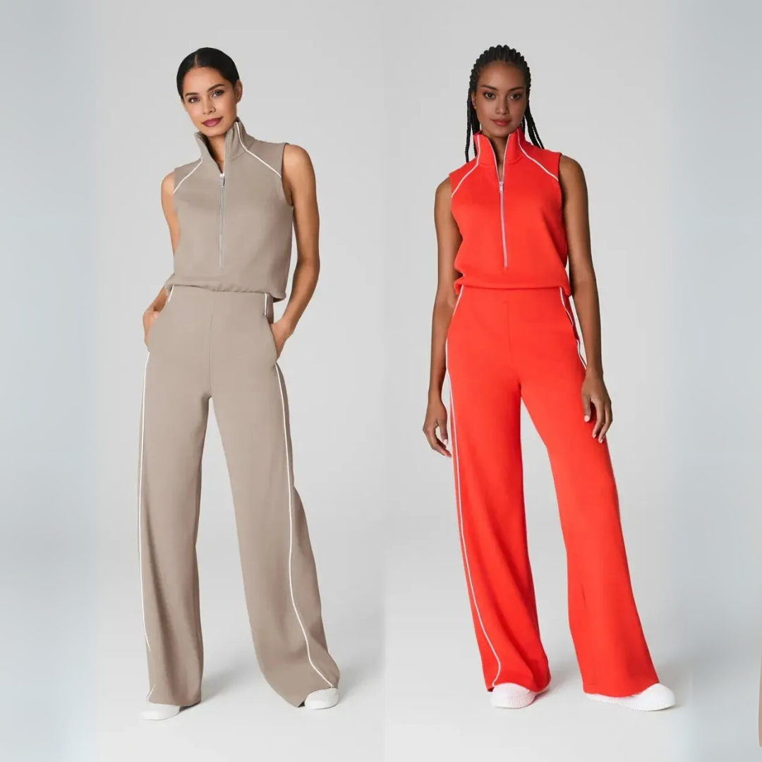 MAVENRO - AirEssentials Pique Sleeveless Mockneck Jumpsuit