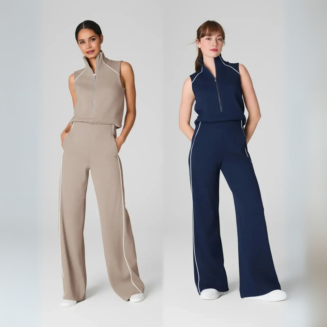 MAVENRO - AirEssentials Pique Sleeveless Mockneck Jumpsuit
