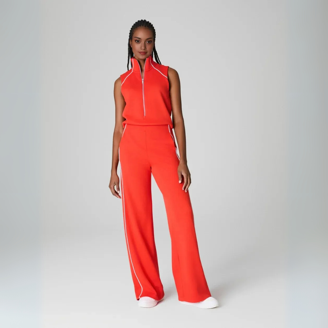 MAVENRO - AirEssentials Pique Sleeveless Mockneck Jumpsuit