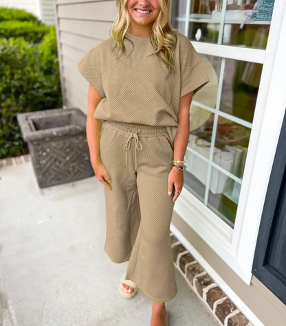 MAVENRO - Women's Textured Luxury Lounge Set