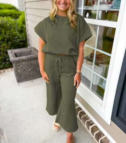 MAVENRO - Women's Textured Luxury Lounge Set