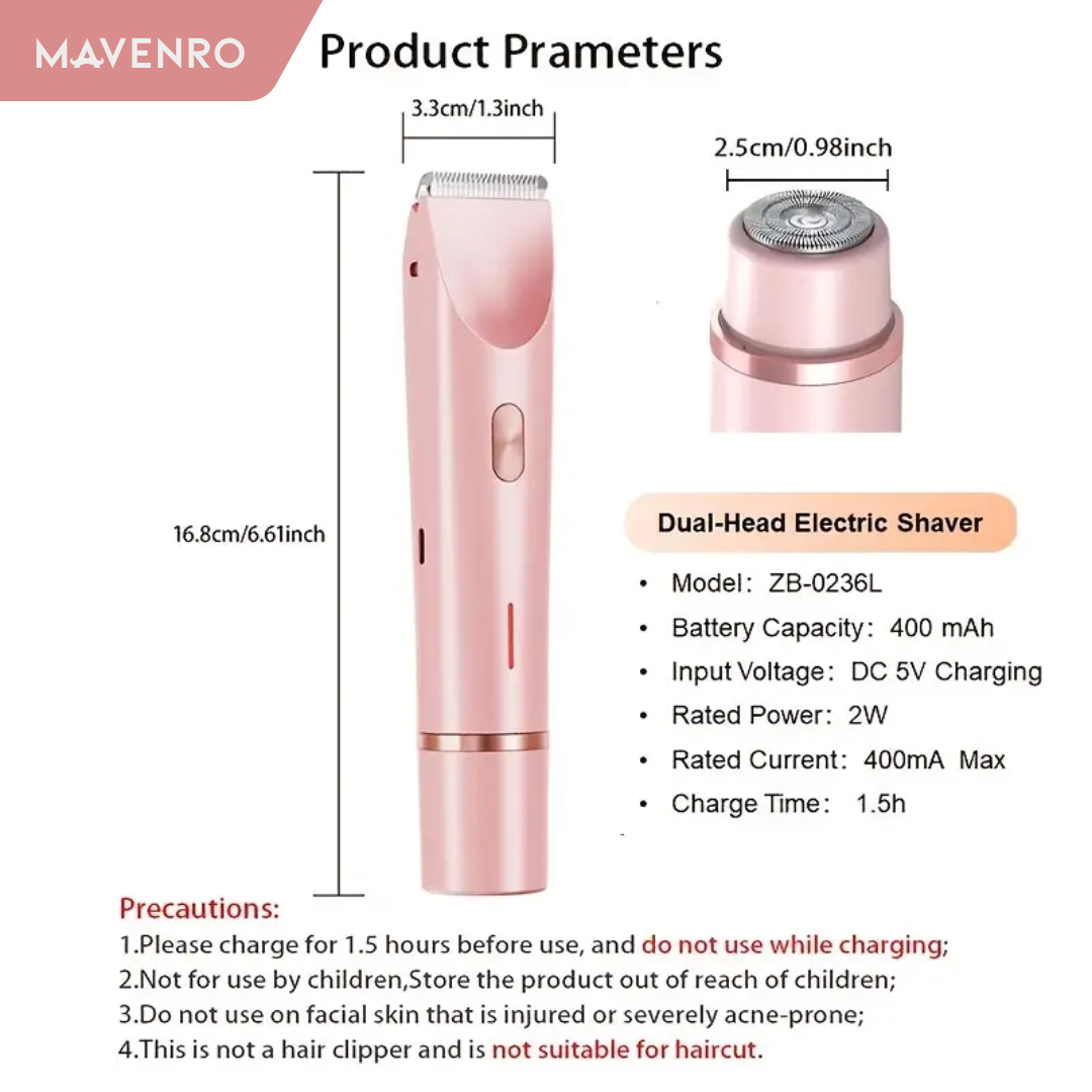 MAVENRO - Comfort 2 in 1 Electric Lady Shaver