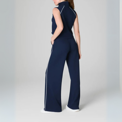 MAVENRO - AirEssentials Pique Sleeveless Mockneck Jumpsuit
