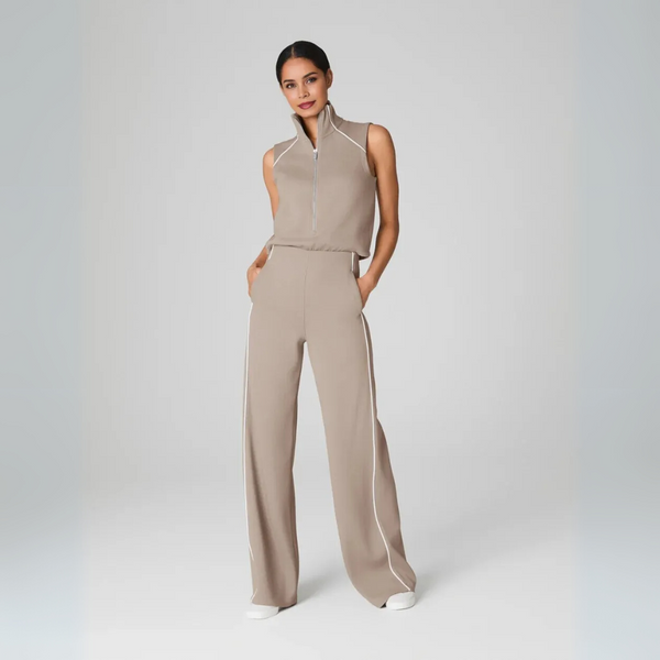 MAVENRO - AirEssentials Pique Sleeveless Mockneck Jumpsuit