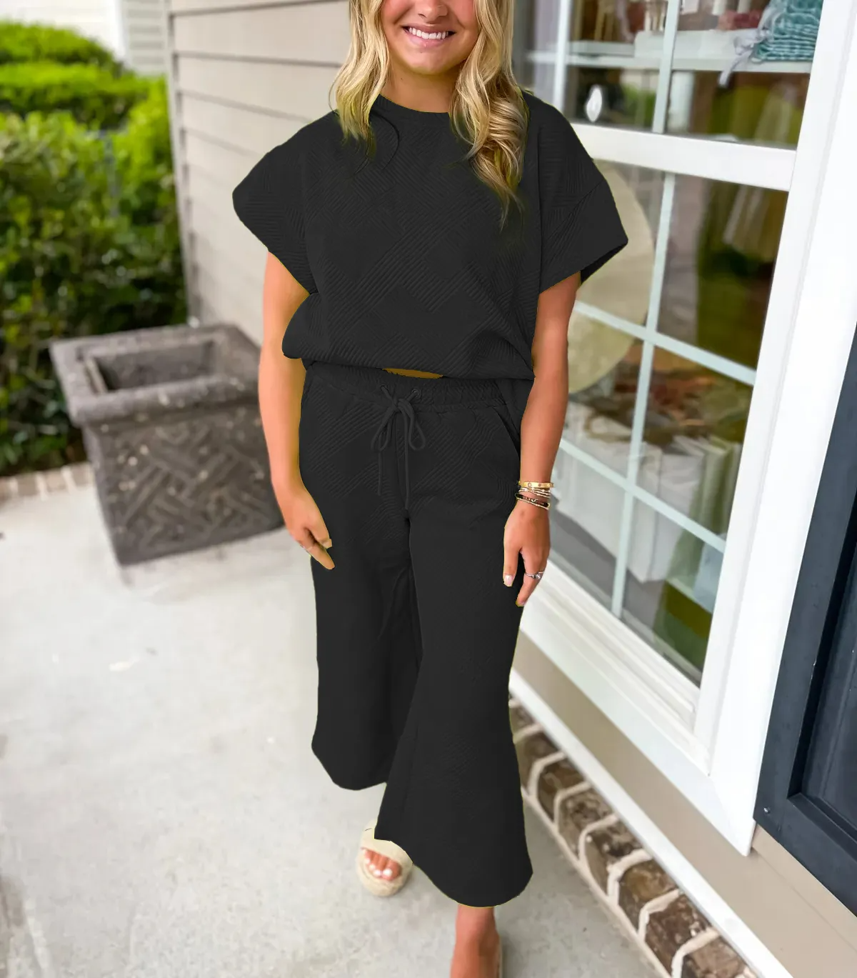 MAVENRO - Women's Textured Luxury Lounge Set