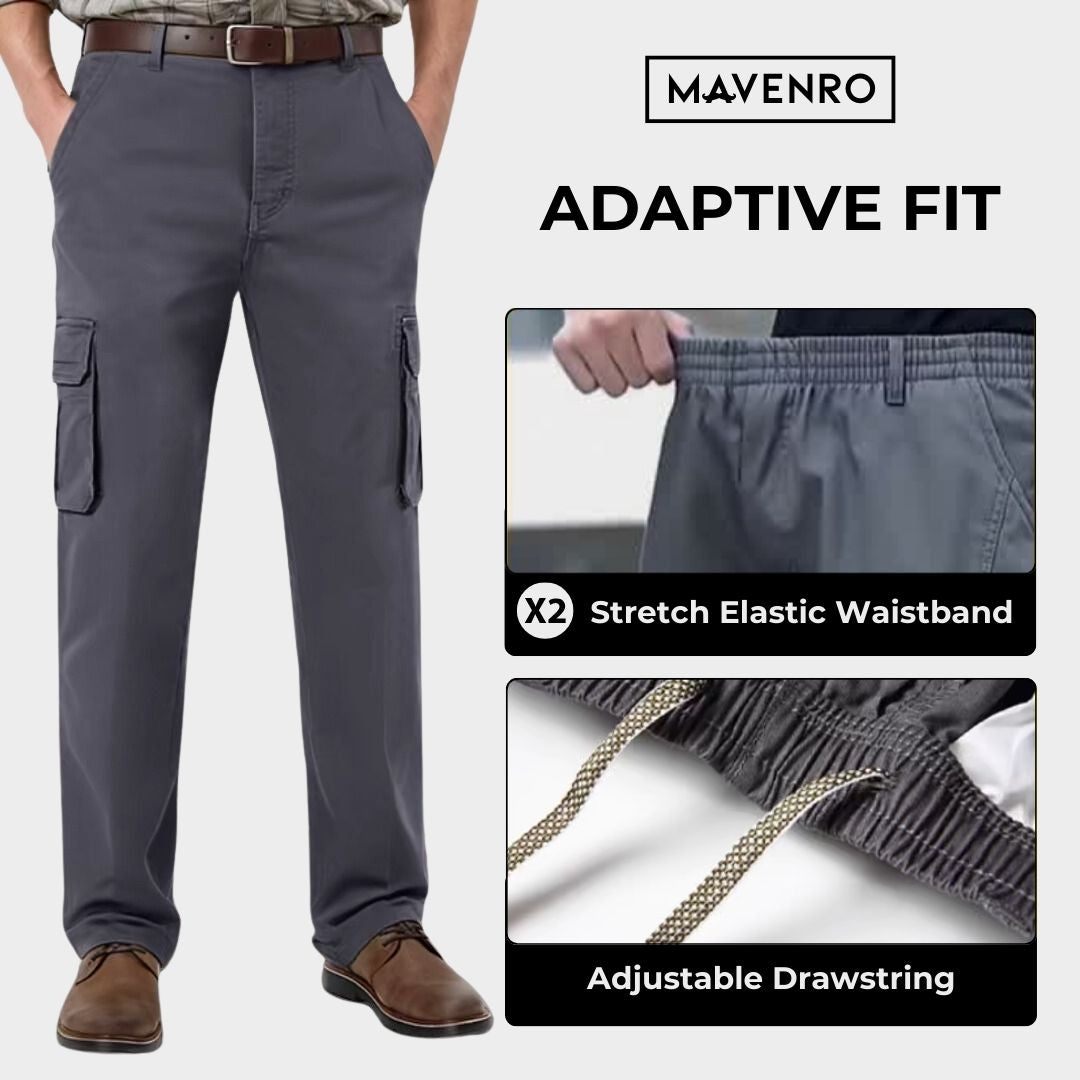 MAVENRO - Men's Ultra Comfort Fit Multi-pocket Durable Pants