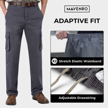 MAVENRO - Men's Ultra Comfort Fit Multi-pocket Durable Pants - MAVENRO 