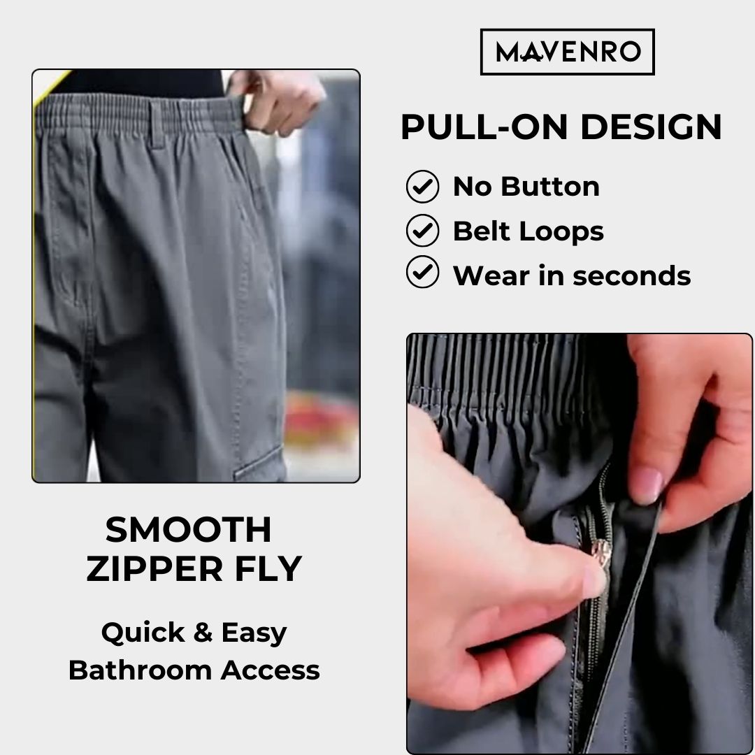 MAVENRO - Men's Ultra Comfort Fit Multi-pocket Durable Pants