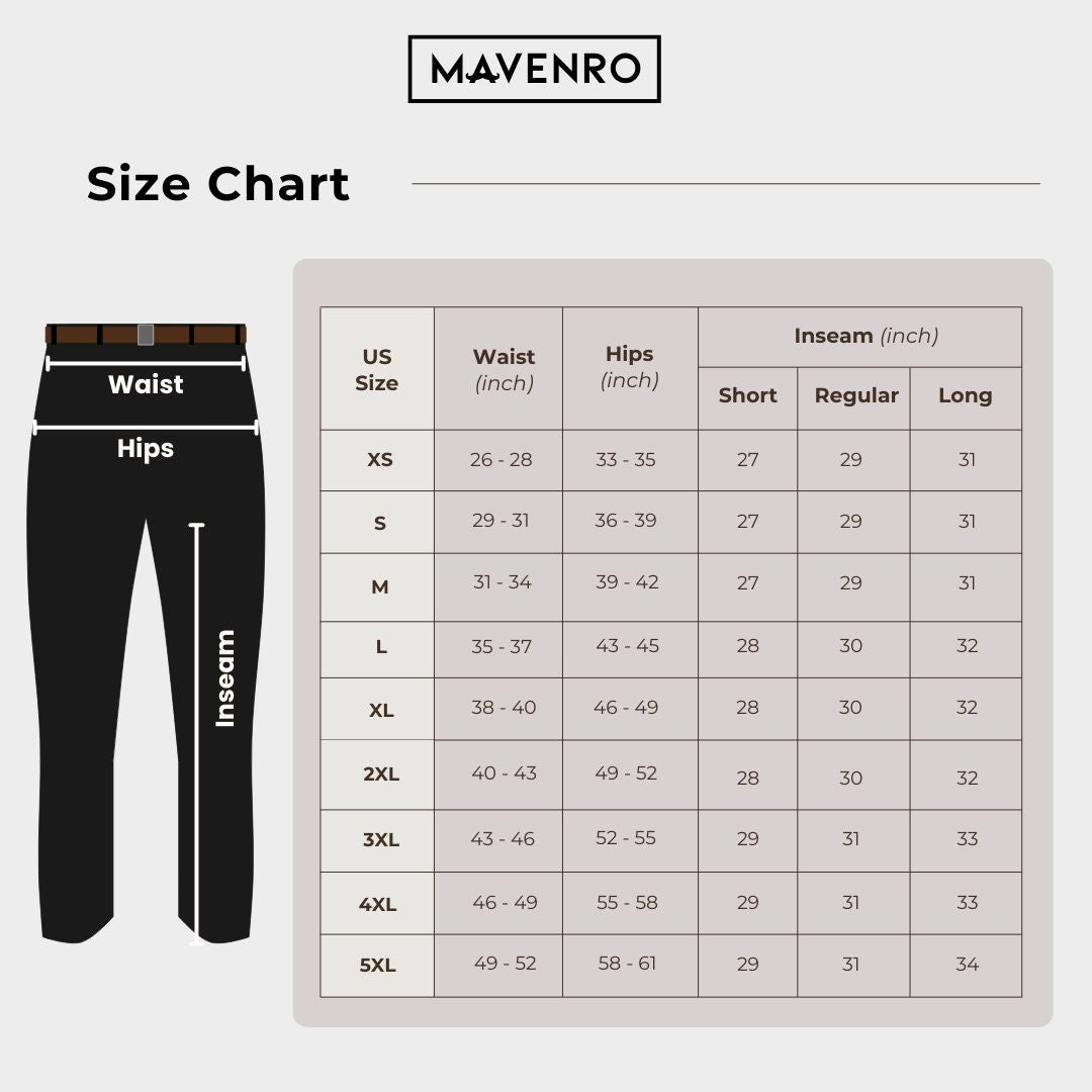 MAVENRO - Men's High Stretch Straight Fit Pants