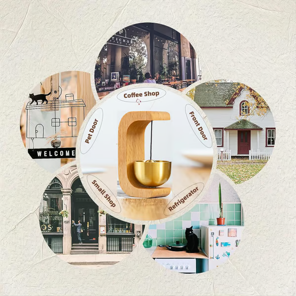MAVENRO - Magnetic Wooden Doorbell for All Materials