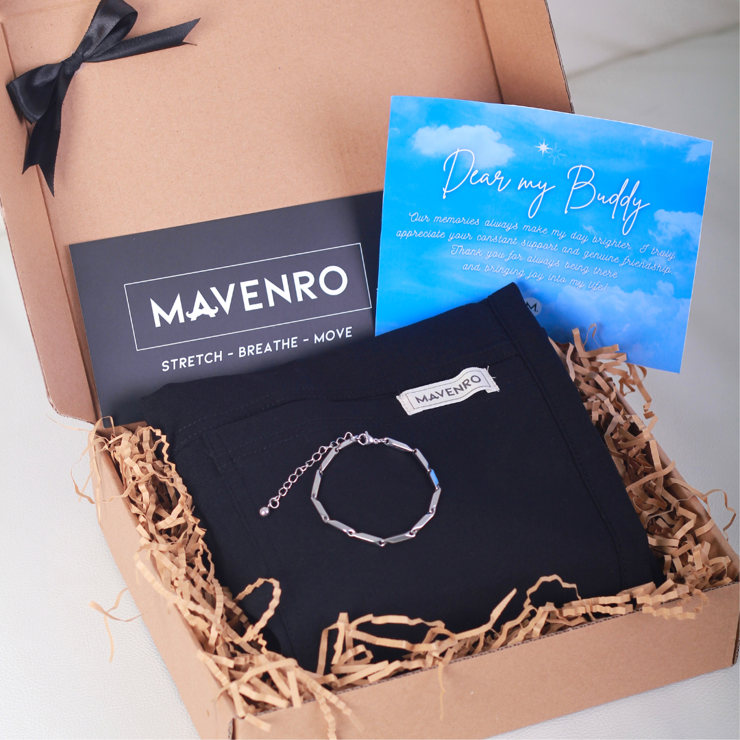 MAVENRO - Special Men's Gift Box 1 | Multi Pants, Leather Bracelet, Message Card
