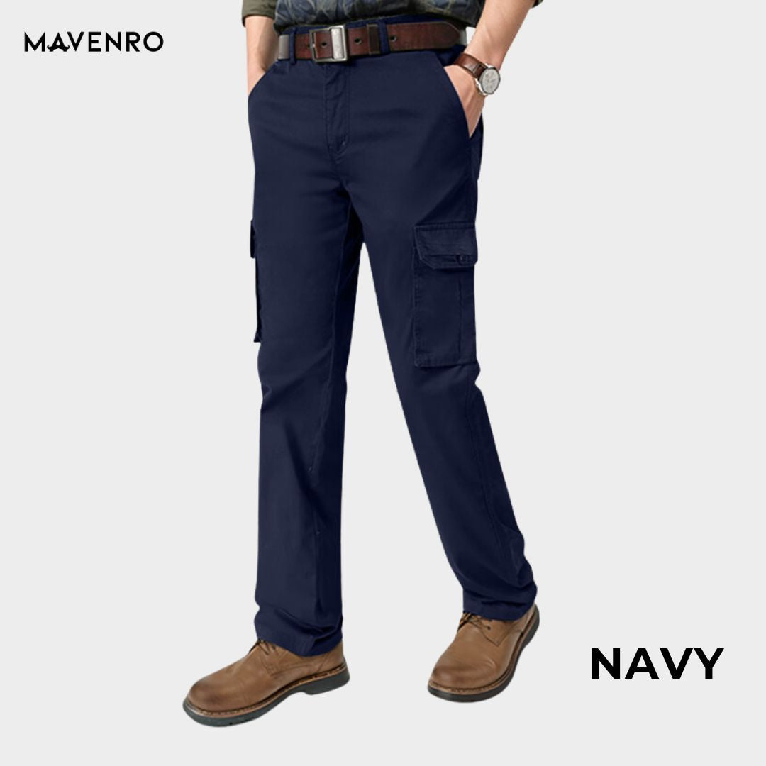 MAVENRO - Men's Ultra Comfort Fit Multi-pocket Durable Pants