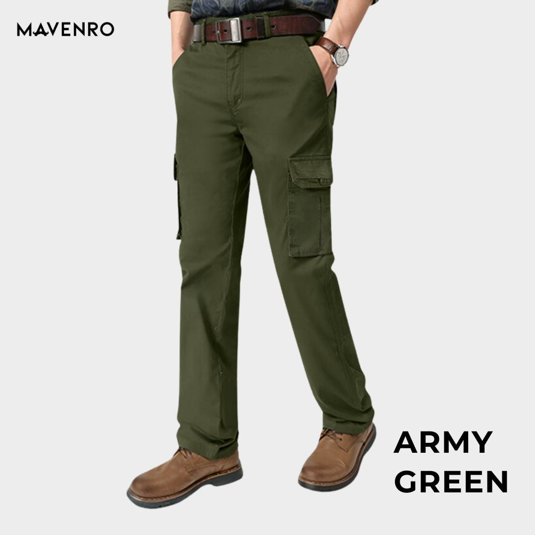 MAVENRO - Men's Ultra Comfort Fit Multi-pocket Durable Pants