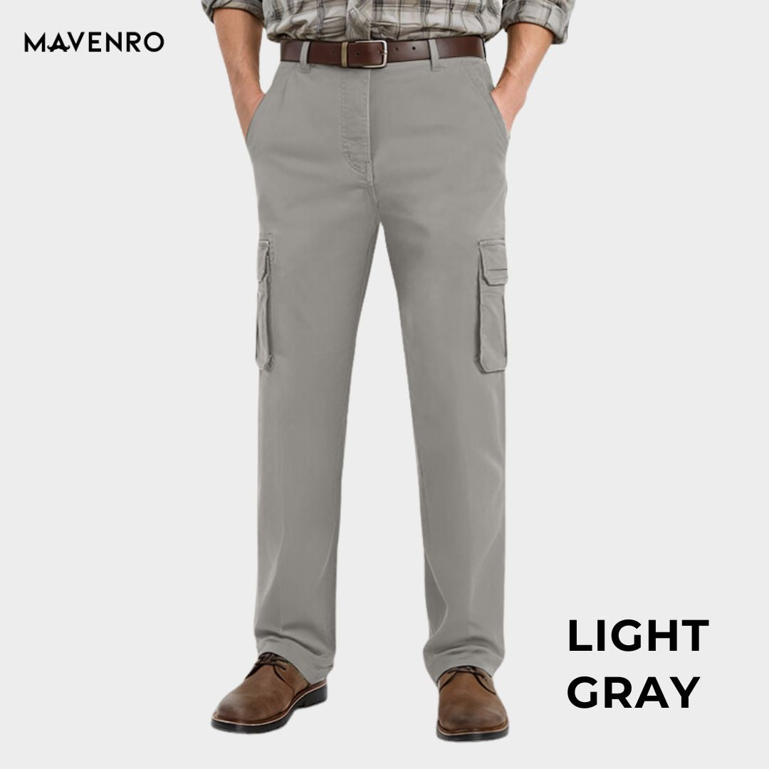 MAVENRO - Men's Ultra Comfort Fit Multi-pocket Durable Pants