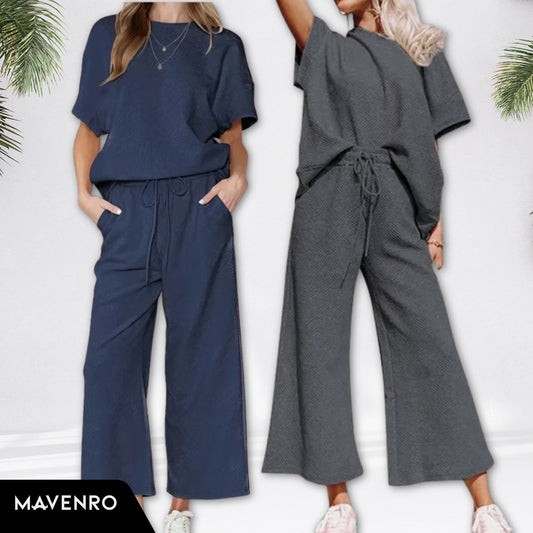 MAVENRO - Women's Textured Luxury Lounge Set