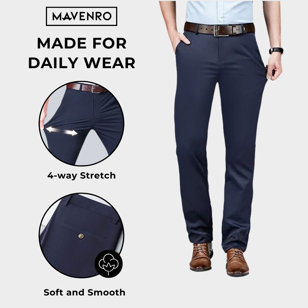 MAVENRO - Men's High Stretch Straight Fit Pants